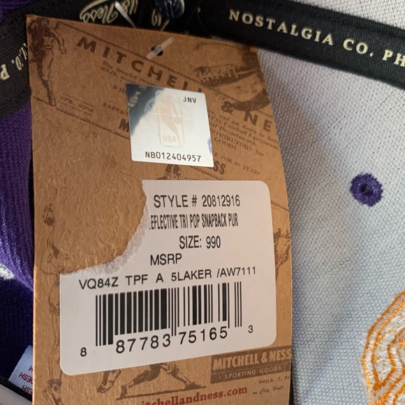 Los Angeles Lakers Mitchell & Ness Snapback Hat Brand New - Picture 4 of 5